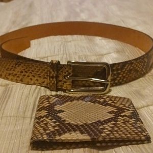 MATCHING COACH PYTHON MENS BELT & WALLET